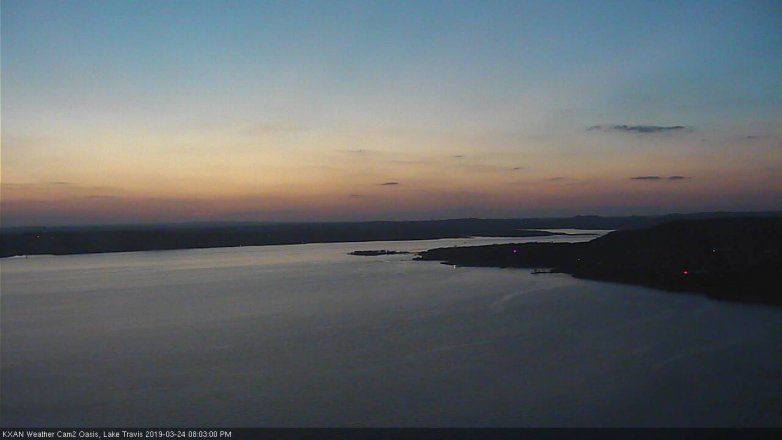 Lake Travis webcam, March 24, 2019 7:05 PM CT