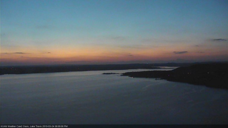 Lake Travis webcam, March 24, 2019 7:10 PM CT