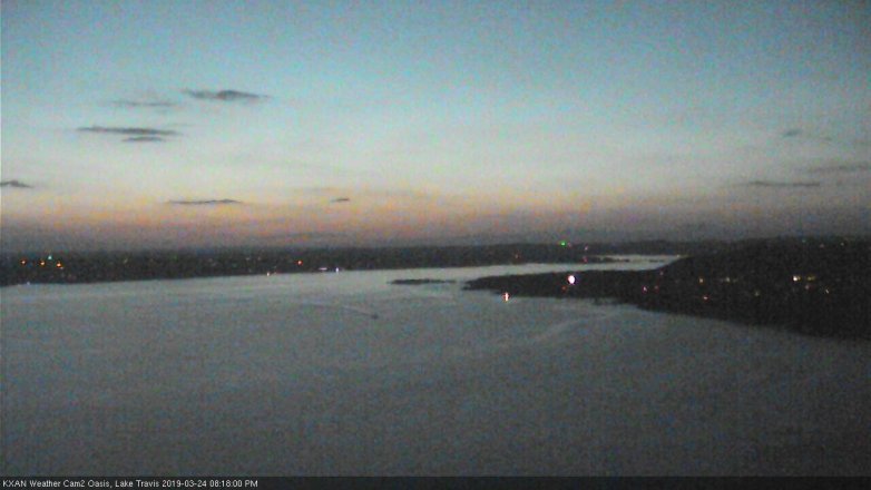 Lake Travis webcam, March 24, 2019 7:20 PM CT