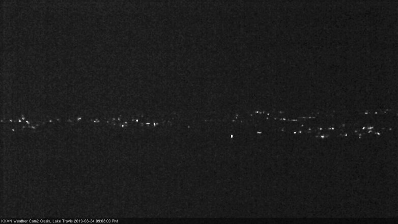 Lake Travis webcam, March 24, 2019 8:05 PM CT