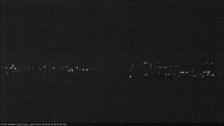 Lake Travis webcam, March 24, 2019 8:40 PM CT