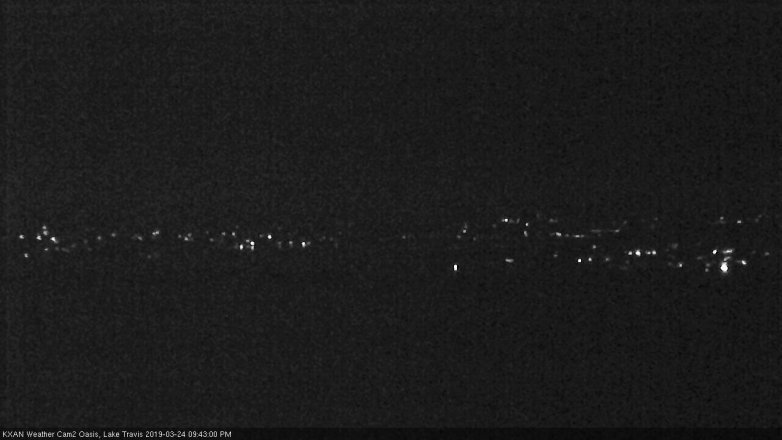 Lake Travis webcam, March 24, 2019 8:45 PM CT