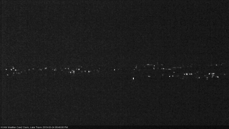 Lake Travis webcam, March 24, 2019 8:50 PM CT