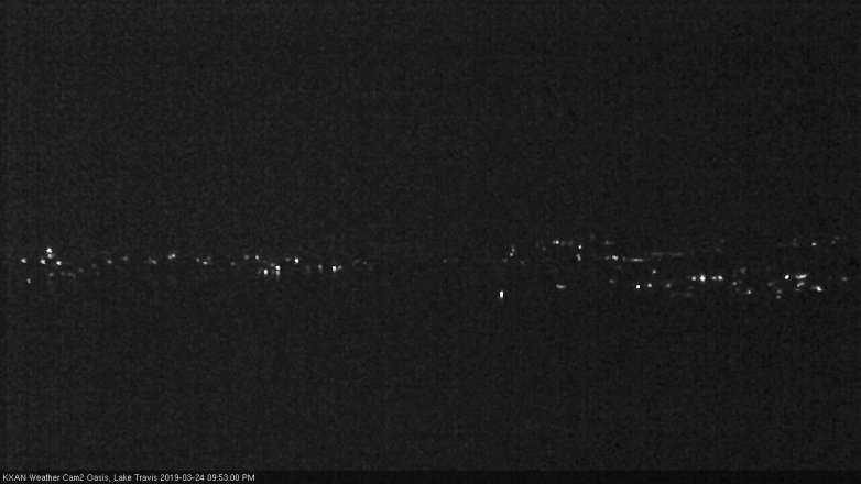 Lake Travis webcam, March 24, 2019 8:55 PM CT
