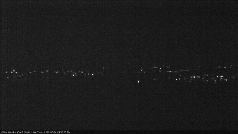 Lake Travis webcam, March 24, 2019 9:00 PM CT