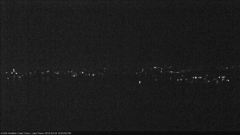 Lake Travis webcam, March 24, 2019 9:05 PM CT