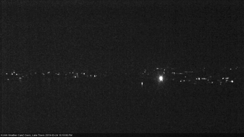 Lake Travis webcam, March 24, 2019 9:20 PM CT