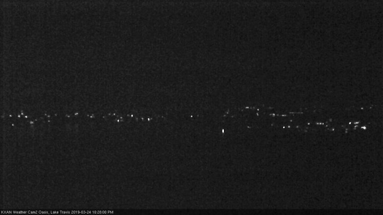 Lake Travis webcam, March 24, 2019 9:30 PM CT