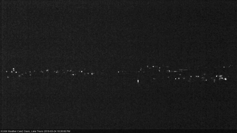 Lake Travis webcam, March 24, 2019 9:40 PM CT