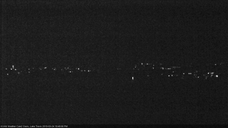 Lake Travis webcam, March 24, 2019 9:50 PM CT
