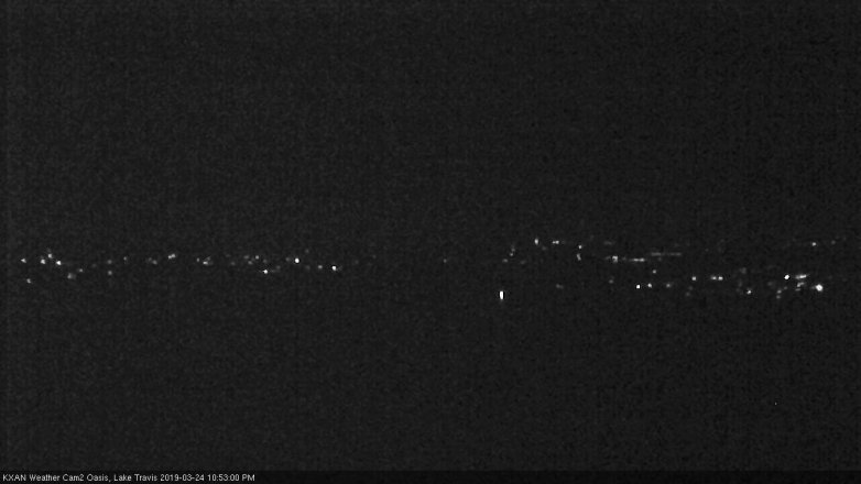 Lake Travis webcam, March 24, 2019 9:55 PM CT