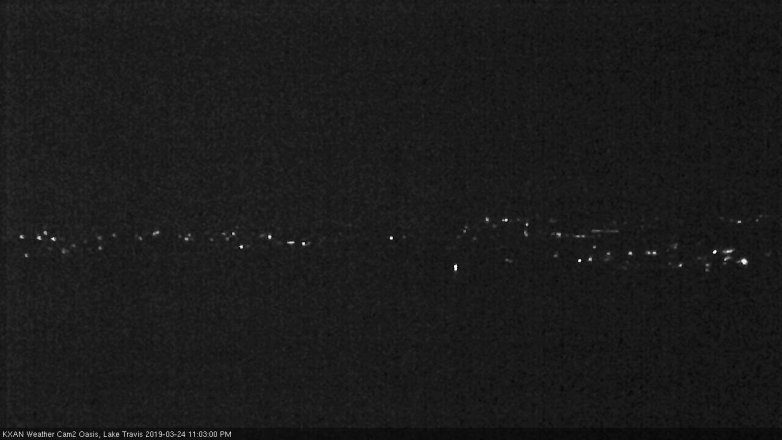 Lake Travis webcam, March 24, 2019 10:05 PM CT