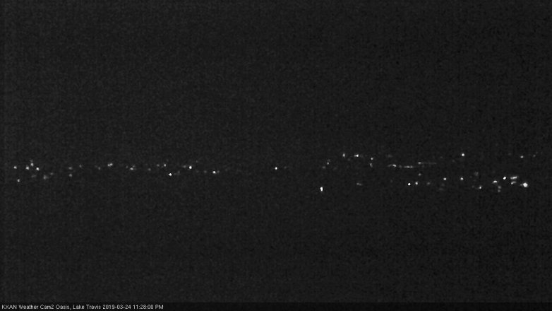 Lake Travis webcam, March 24, 2019 10:30 PM CT