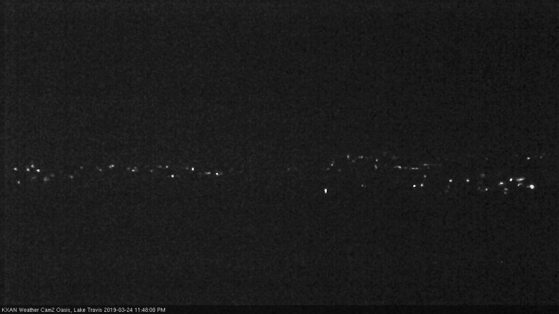 Lake Travis webcam, March 24, 2019 10:50 PM CT