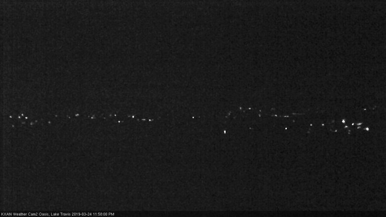 Lake Travis webcam, March 24, 2019 11:00 PM CT