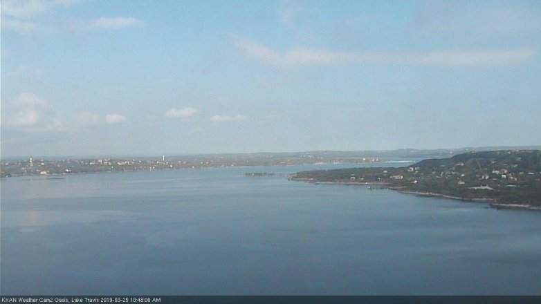 Lake Travis webcam, March 25, 2019 9:50 AM CT