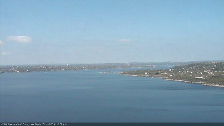 Lake Travis webcam, March 25, 2019 10:50 AM CT
