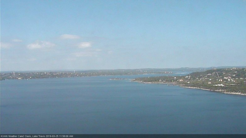 Lake Travis webcam, March 25, 2019 11:00 AM CT