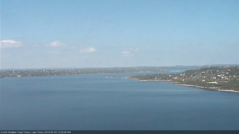 Lake Travis webcam, March 25, 2019 11:05 AM CT