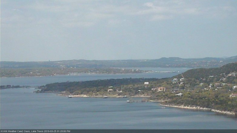 Lake Travis webcam, March 25, 2019 12:30 PM CT