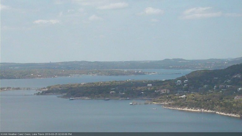 Lake Travis webcam, March 25, 2019 1:05 PM CT