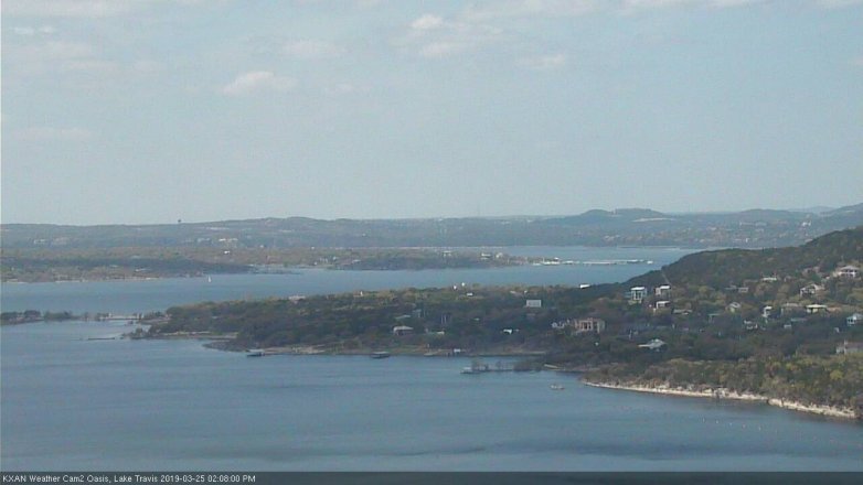Lake Travis webcam, March 25, 2019 1:10 PM CT