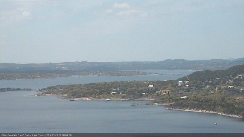Lake Travis webcam, March 25, 2019 1:30 PM CT