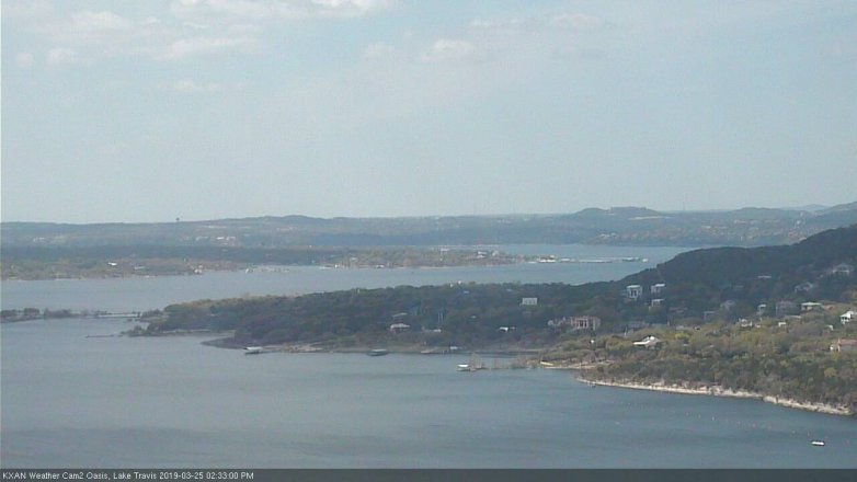 Lake Travis webcam, March 25, 2019 1:35 PM CT