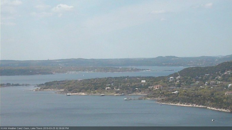 Lake Travis webcam, March 25, 2019 1:40 PM CT