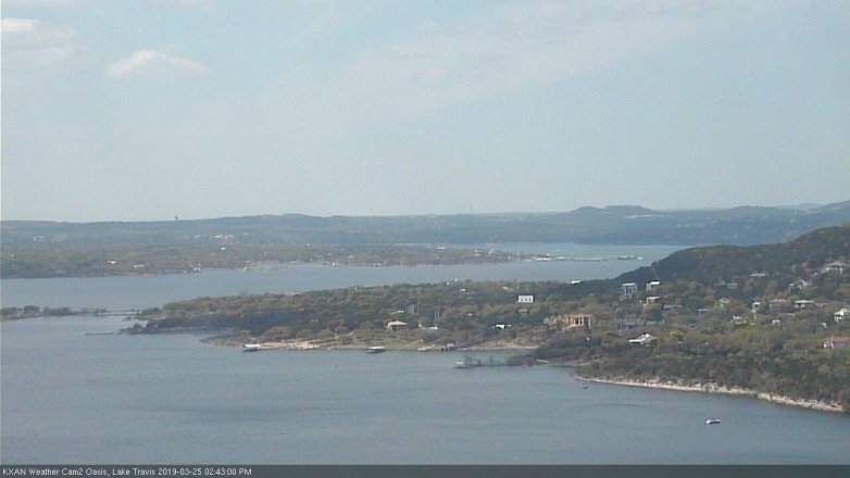 Lake Travis webcam, March 25, 2019 1:45 PM CT