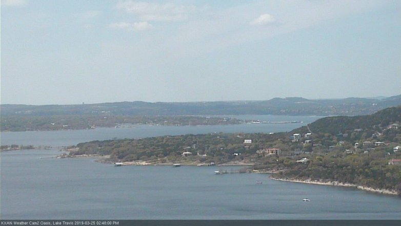 Lake Travis webcam, March 25, 2019 1:50 PM CT