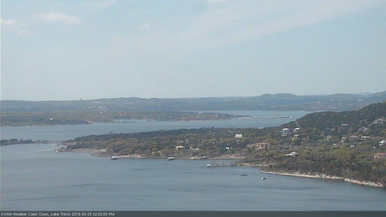 Lake Travis webcam, March 25, 2019 1:55 PM CT
