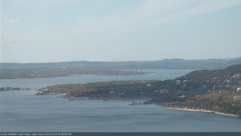 Lake Travis webcam, March 25, 2019 2:00 PM CT