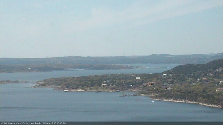 Lake Travis webcam, March 25, 2019 2:10 PM CT