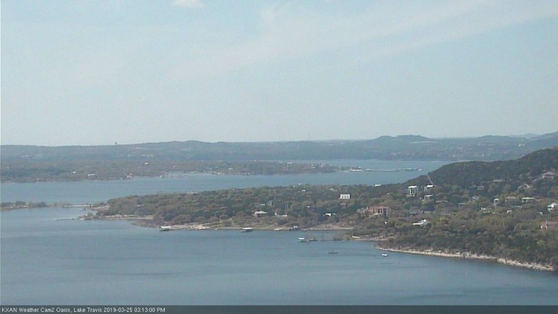Lake Travis webcam, March 25, 2019 2:15 PM CT