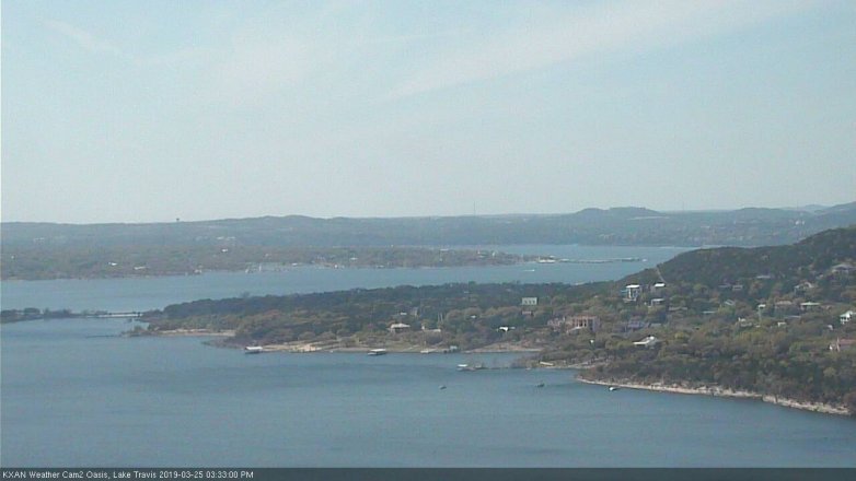 Lake Travis webcam, March 25, 2019 2:35 PM CT