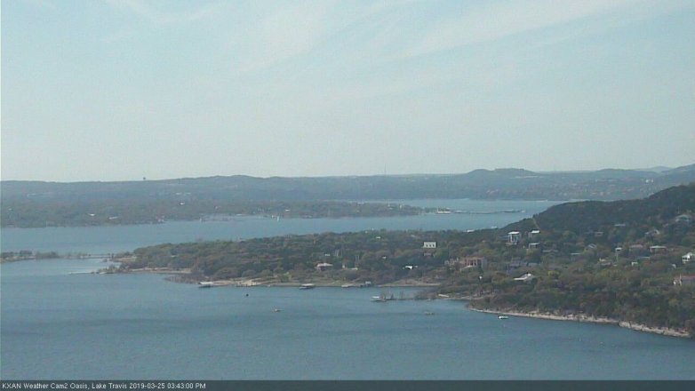 Lake Travis webcam, March 25, 2019 2:45 PM CT