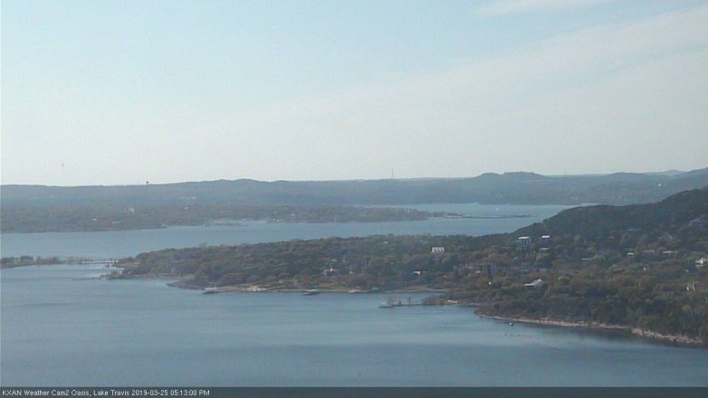 Lake Travis webcam, March 25, 2019 4:15 PM CT