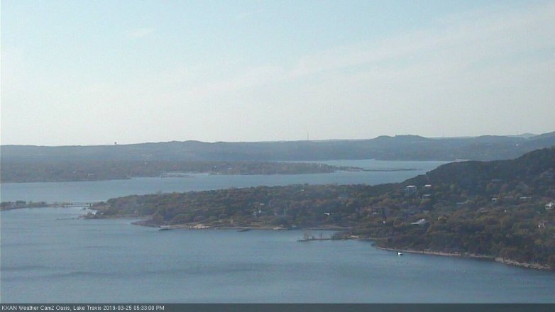 Lake Travis webcam, March 25, 2019 4:35 PM CT