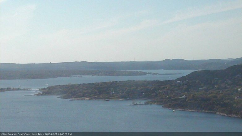 Lake Travis webcam, March 25, 2019 4:50 PM CT