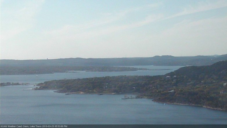 Lake Travis webcam, March 25, 2019 4:55 PM CT