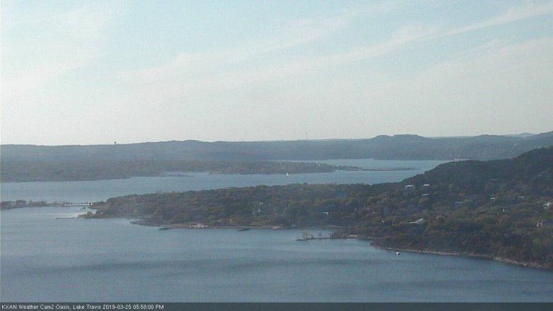 Lake Travis webcam, March 25, 2019 5:00 PM CT