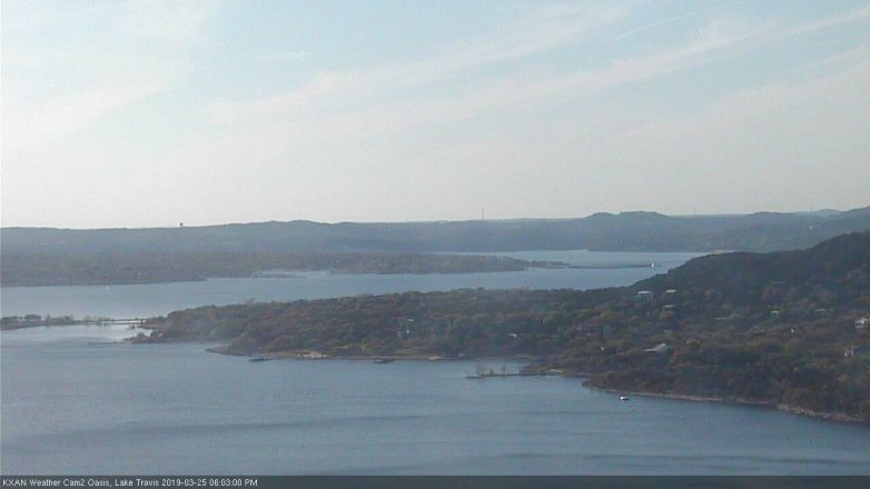 Lake Travis webcam, March 25, 2019 5:05 PM CT