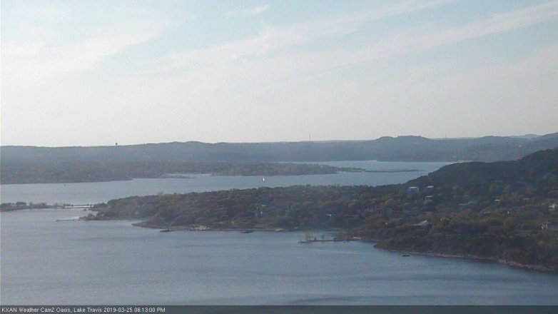 Lake Travis webcam, March 25, 2019 5:15 PM CT