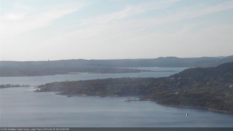 Lake Travis webcam, March 25, 2019 5:20 PM CT