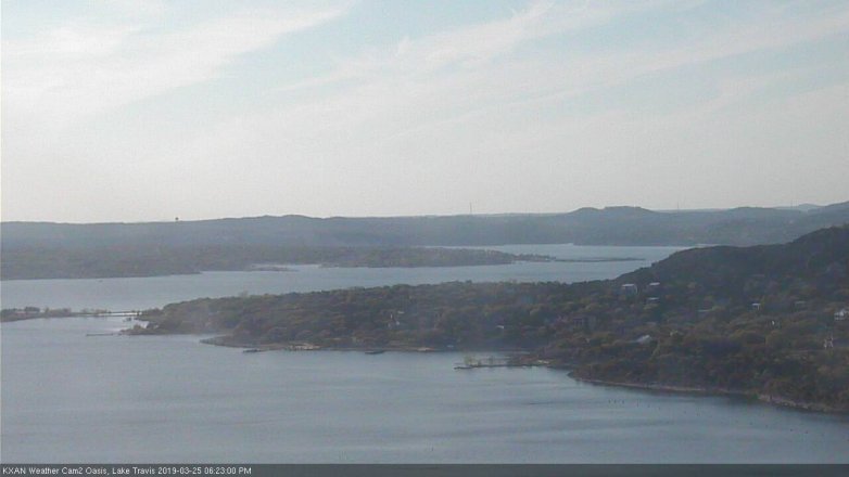 Lake Travis webcam, March 25, 2019 5:25 PM CT