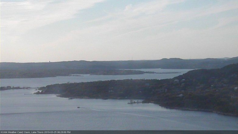 Lake Travis webcam, March 25, 2019 5:30 PM CT