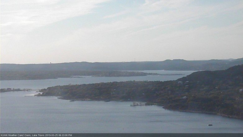 Lake Travis webcam, March 25, 2019 5:35 PM CT