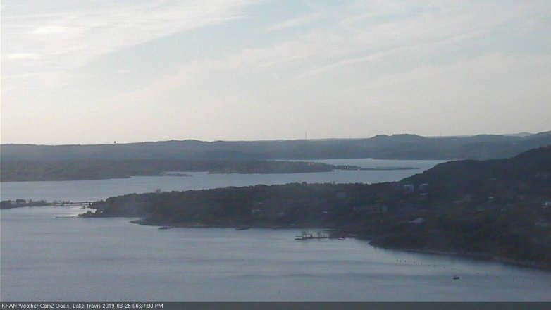 Lake Travis webcam, March 25, 2019 5:40 PM CT