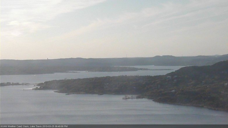 Lake Travis webcam, March 25, 2019 5:50 PM CT
